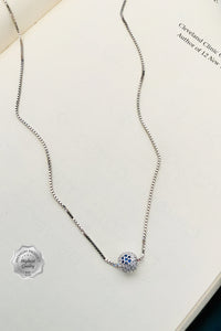 Thumbnail for 925 Fine Silver Ball Elegant Diamond Round Pendant