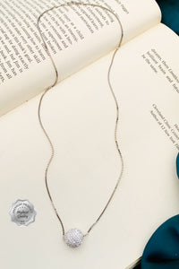 Thumbnail for 925 Fine Silver Ball Diamond Pendant