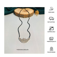 Thumbnail for Beautiful Silver Plated Floral Mangalsutra - Abdesignsjewellery