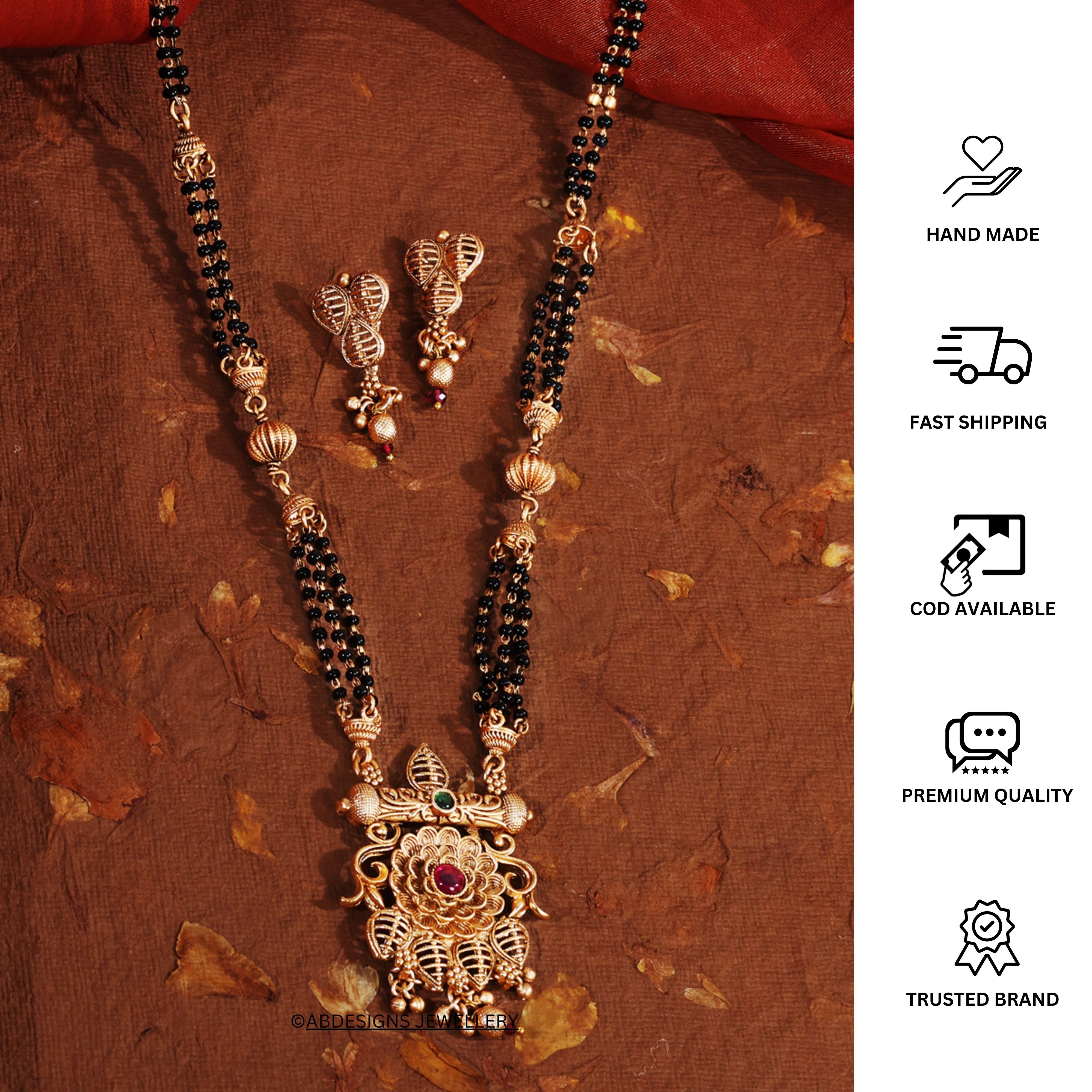 Classic Antique Long Mangalsutra - Abdesignsjewellery