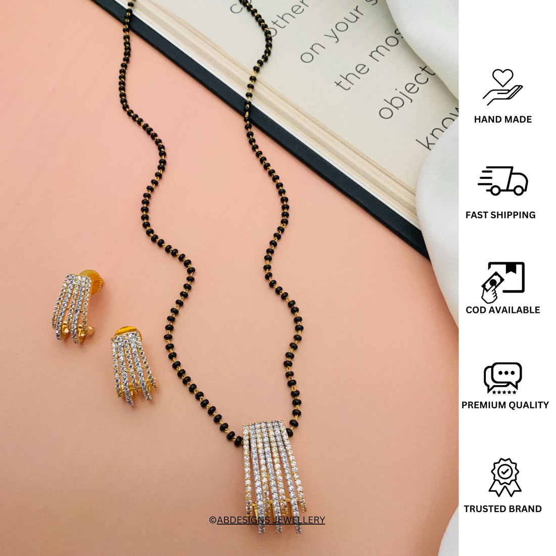 Gold Plated American Diamond Mangalsutra