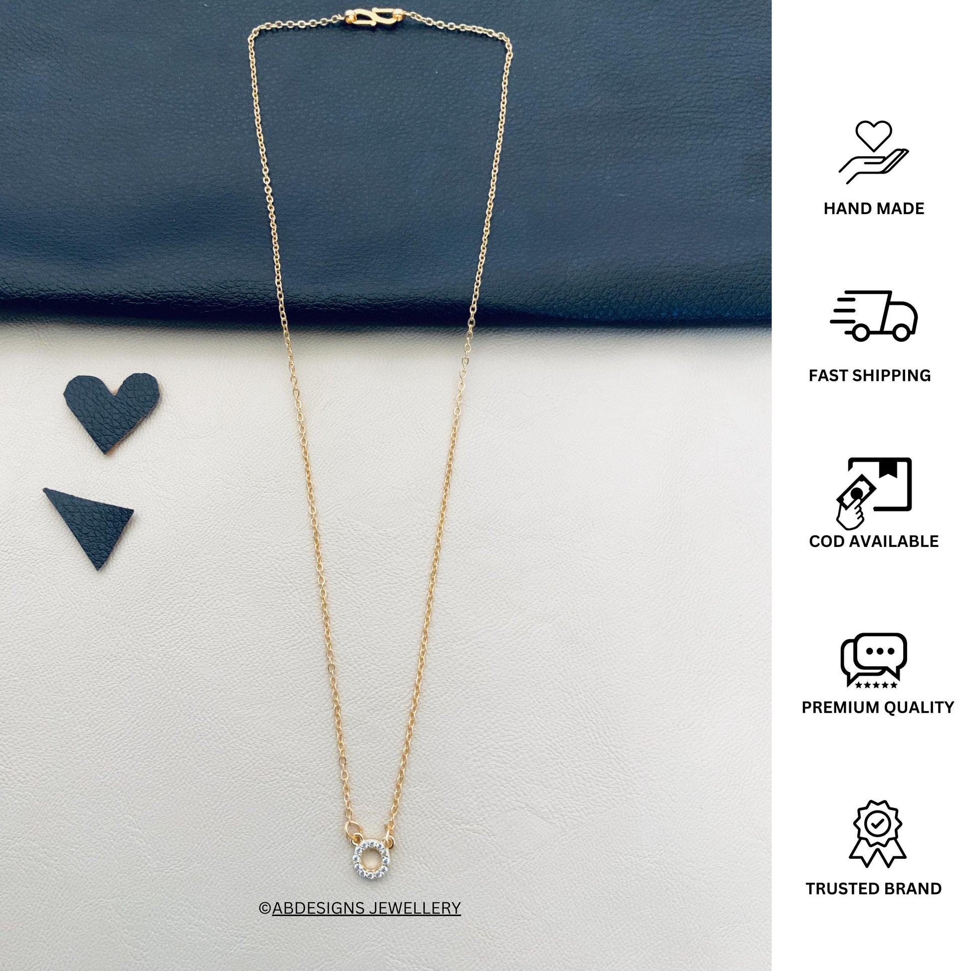 Aarushi Sharma Dailywear Gold Round Pendant Necklace - Abdesignsjewellery