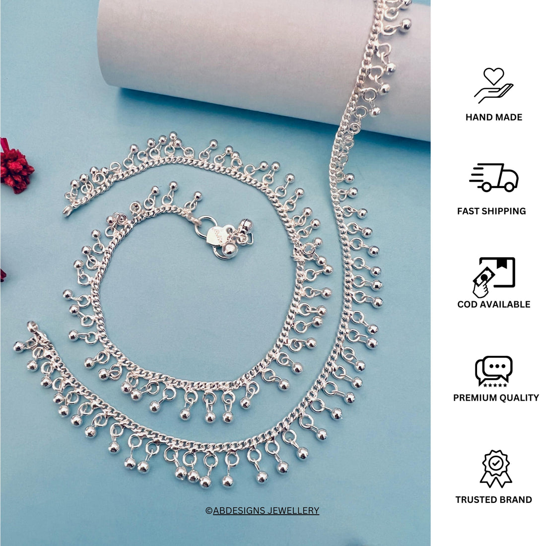 Silver Plated Anklets