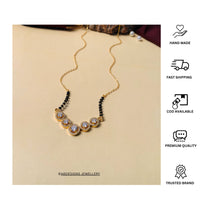 Thumbnail for Artistic Gold Plated MoonShine American Diamond Mangalsutra - Abdesignsjewellery