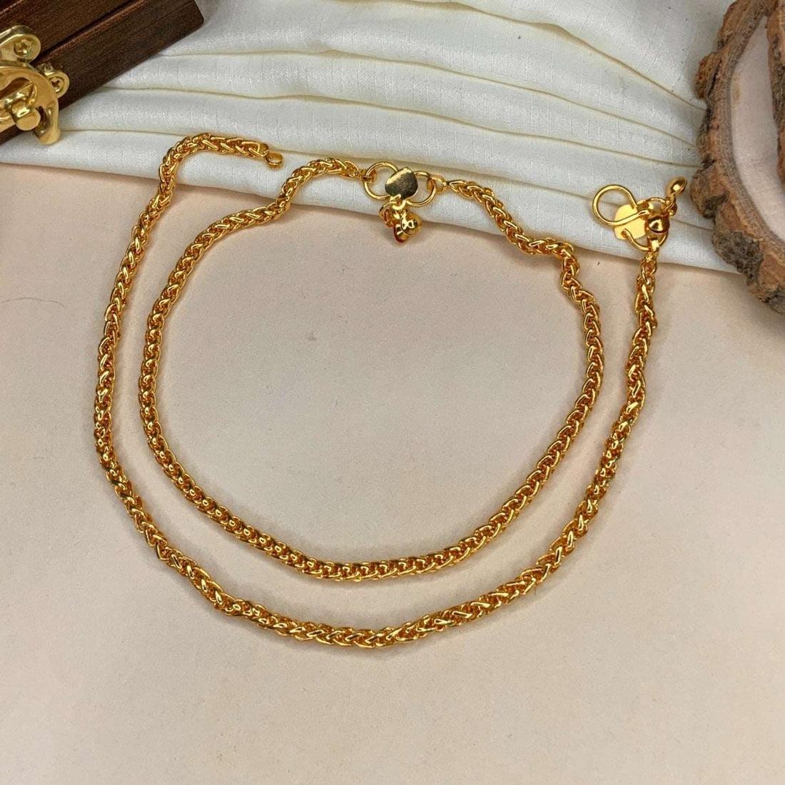 ANTIQUE GOLDEN PLATED ANKLET - Abdesignsjewellery