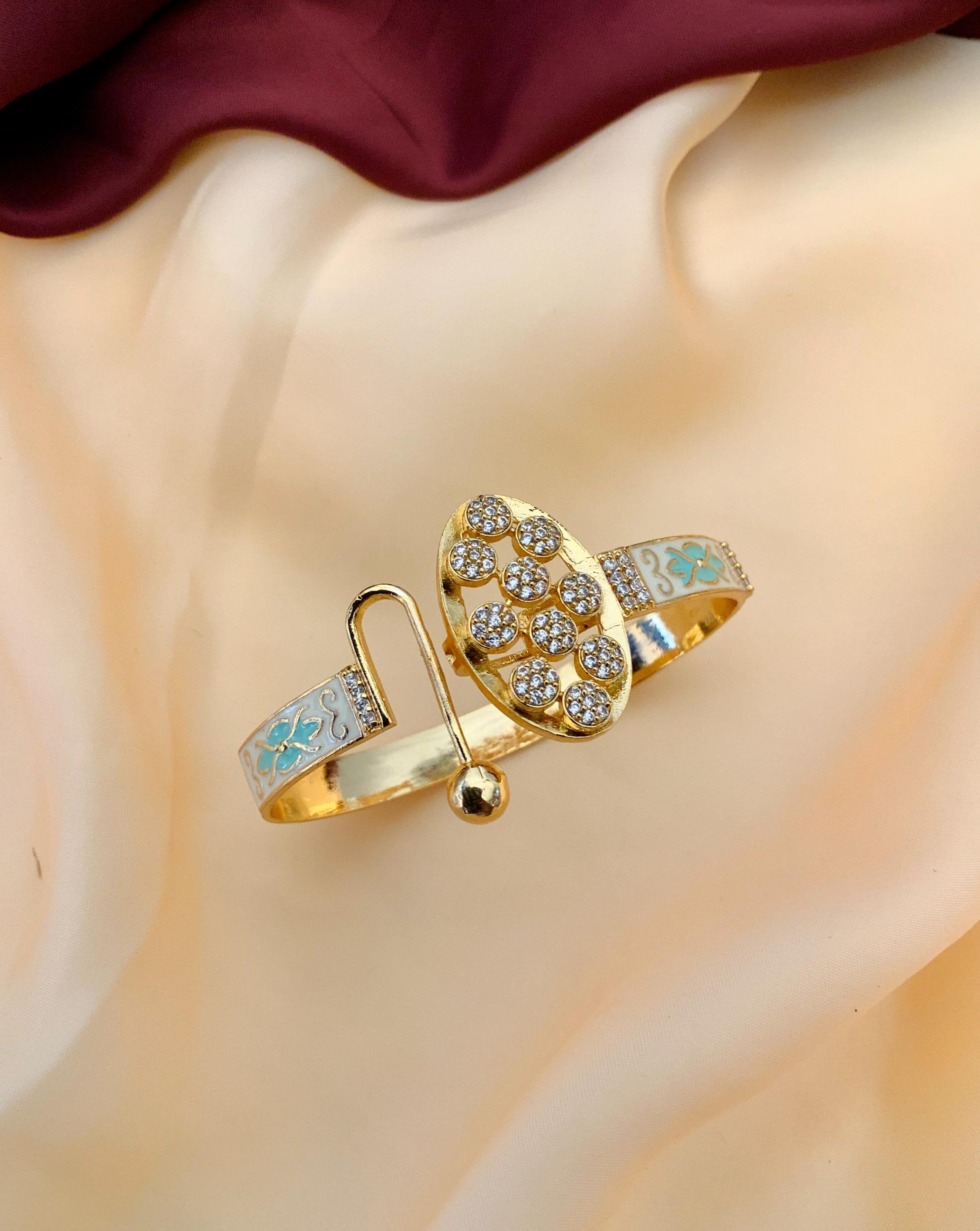 Stunning Gold Plated MeenaKari Hand Bracelet