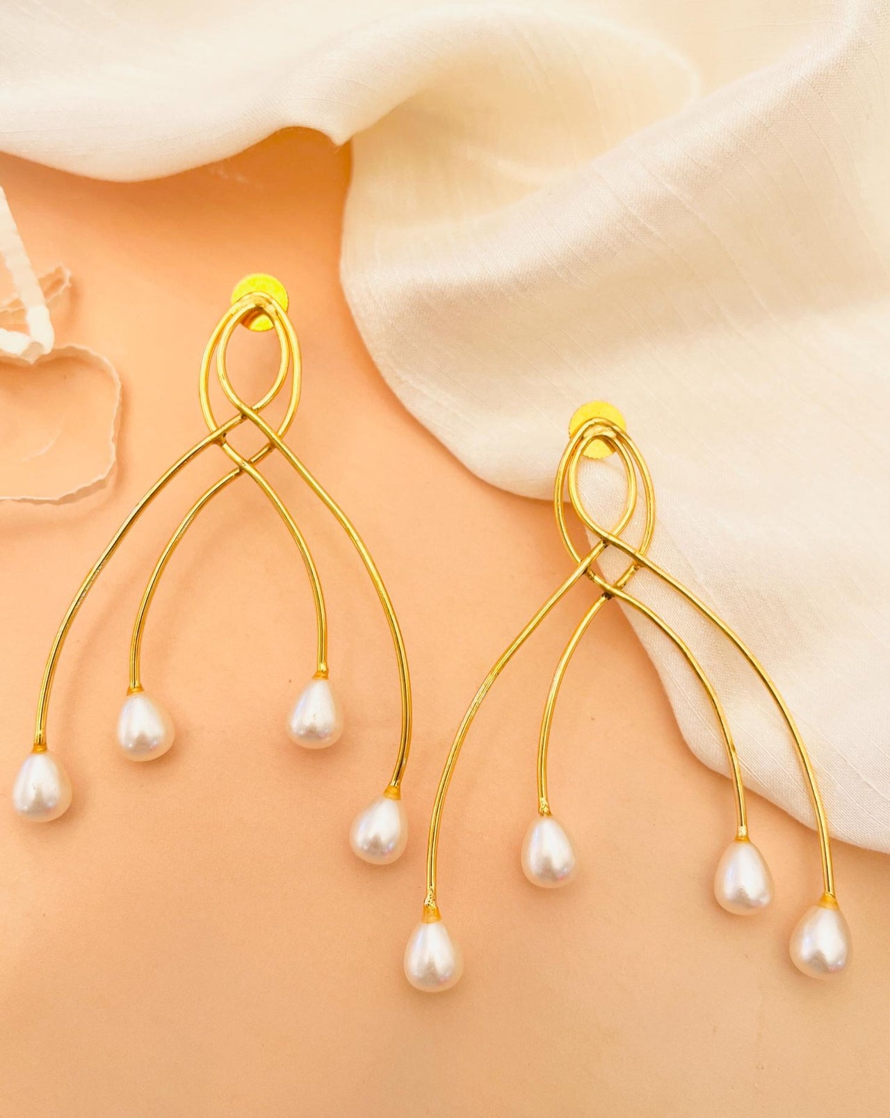 Gold Pated Earrings 
