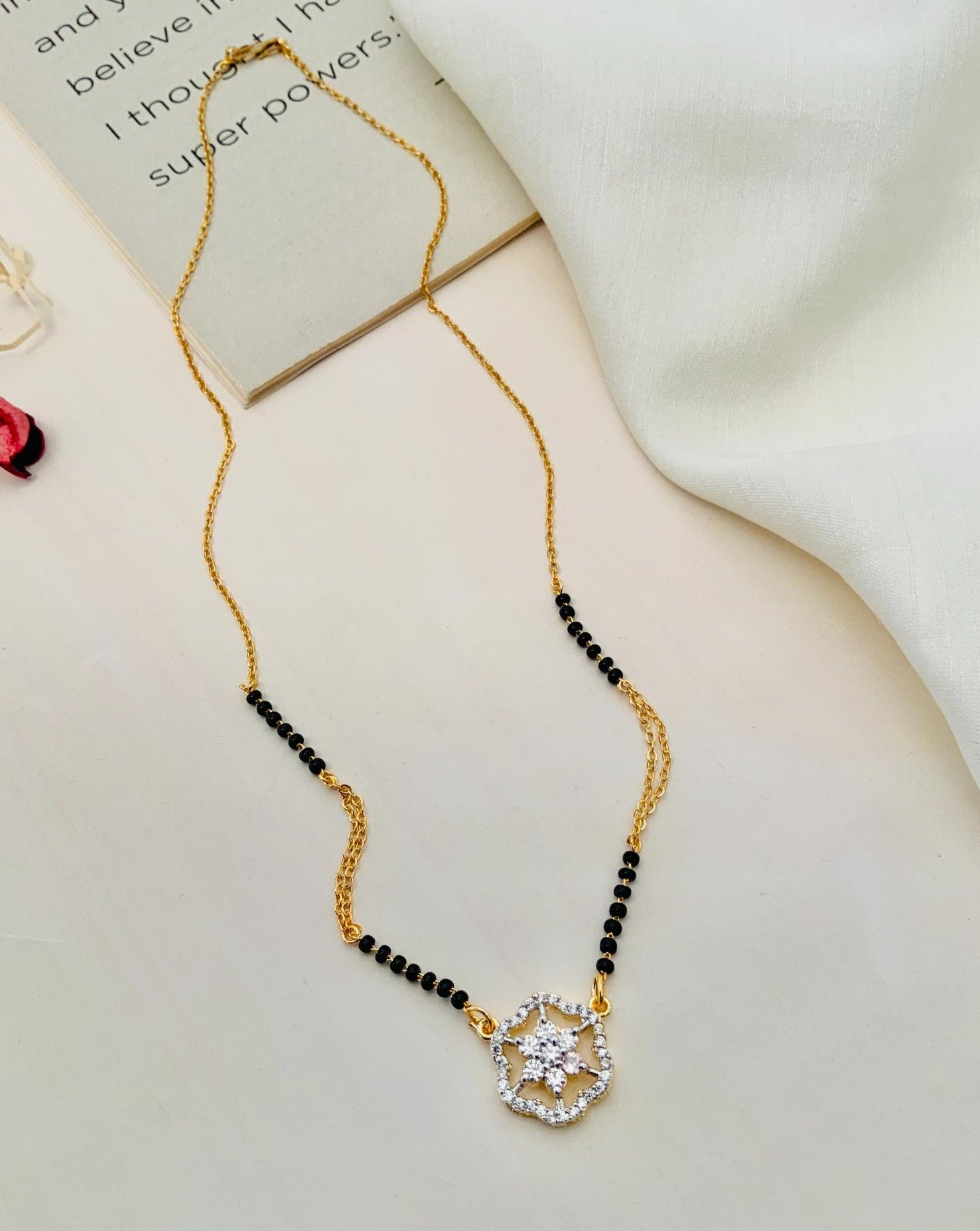 Gold Plated American Diamond Mangalsutra
