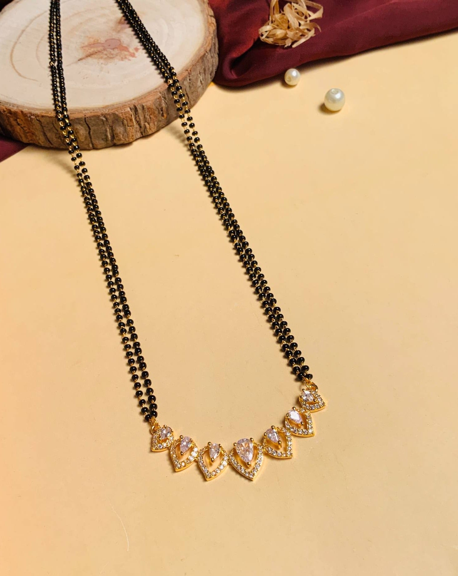 Royal Gold Plated Heart Mangalsutra