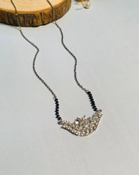 Thumbnail for Beautiful Silver Plated Floral Mangalsutra - Abdesignsjewellery