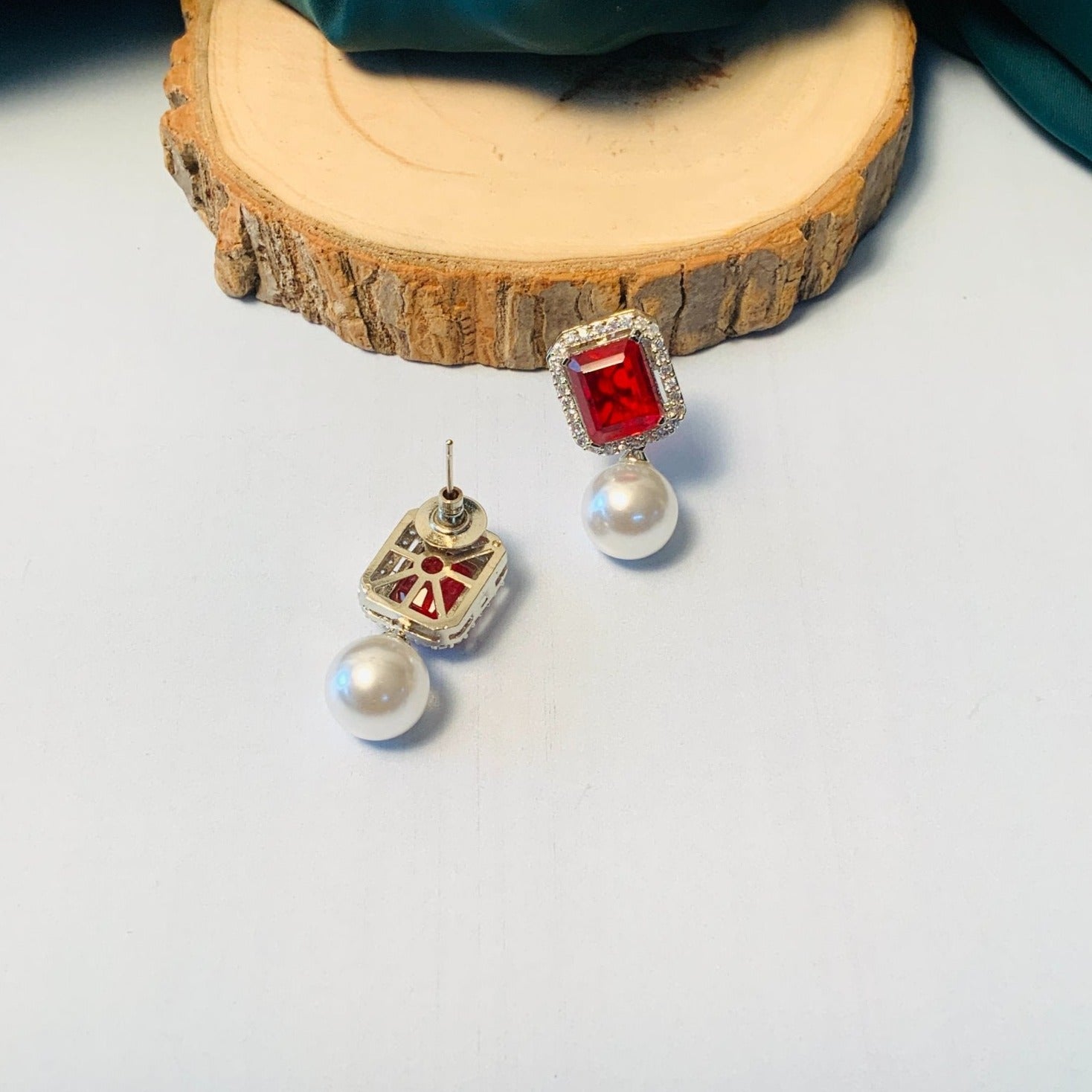 Glamorous Drop CZ Crystal Silver Plated Earrings - Abdesignsjewellery