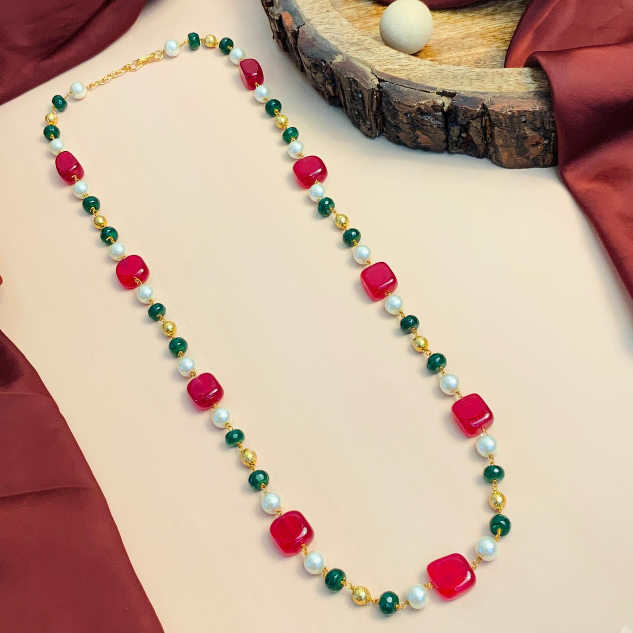 Classic Royal High Quality Colourful Pearl Beads Mala - Abdesignsjewellery