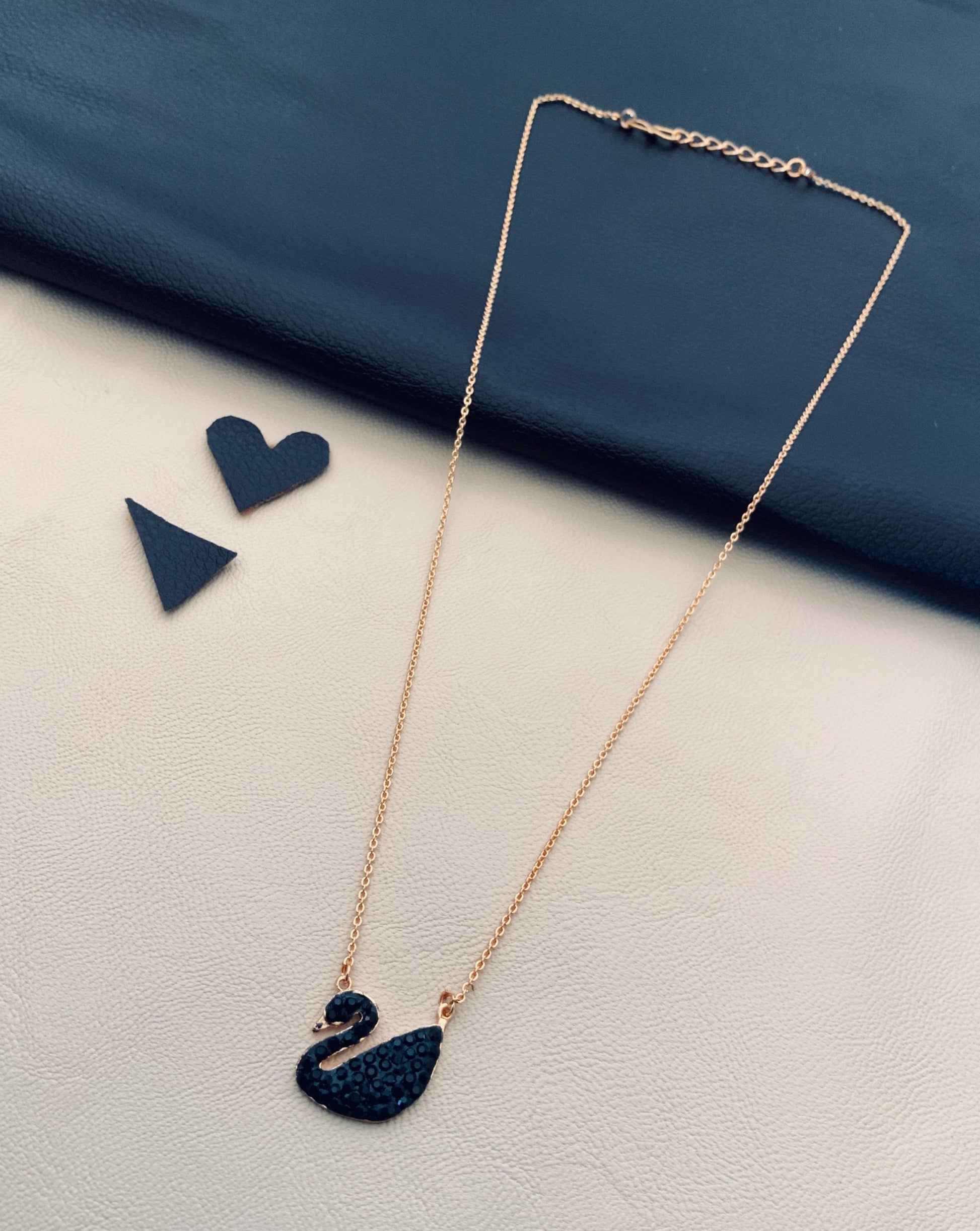 RoseGold Plated Swan Necklace