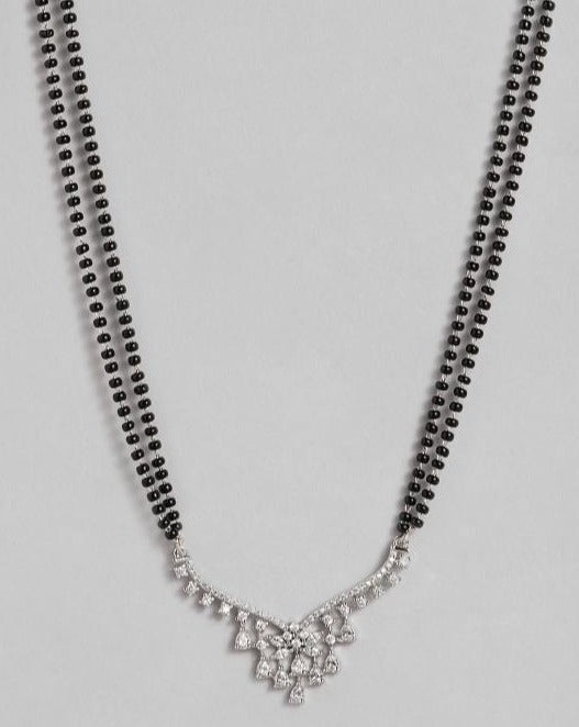 Silver American Diamond Mangalsutra