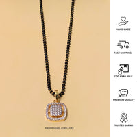 Thumbnail for Timeless High Quality Cube Gold Plated Mangalsutra - Abdesignsjewellery