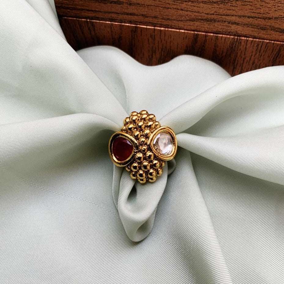 Antique Golden Beautiful Ring - Abdesignsjewellery