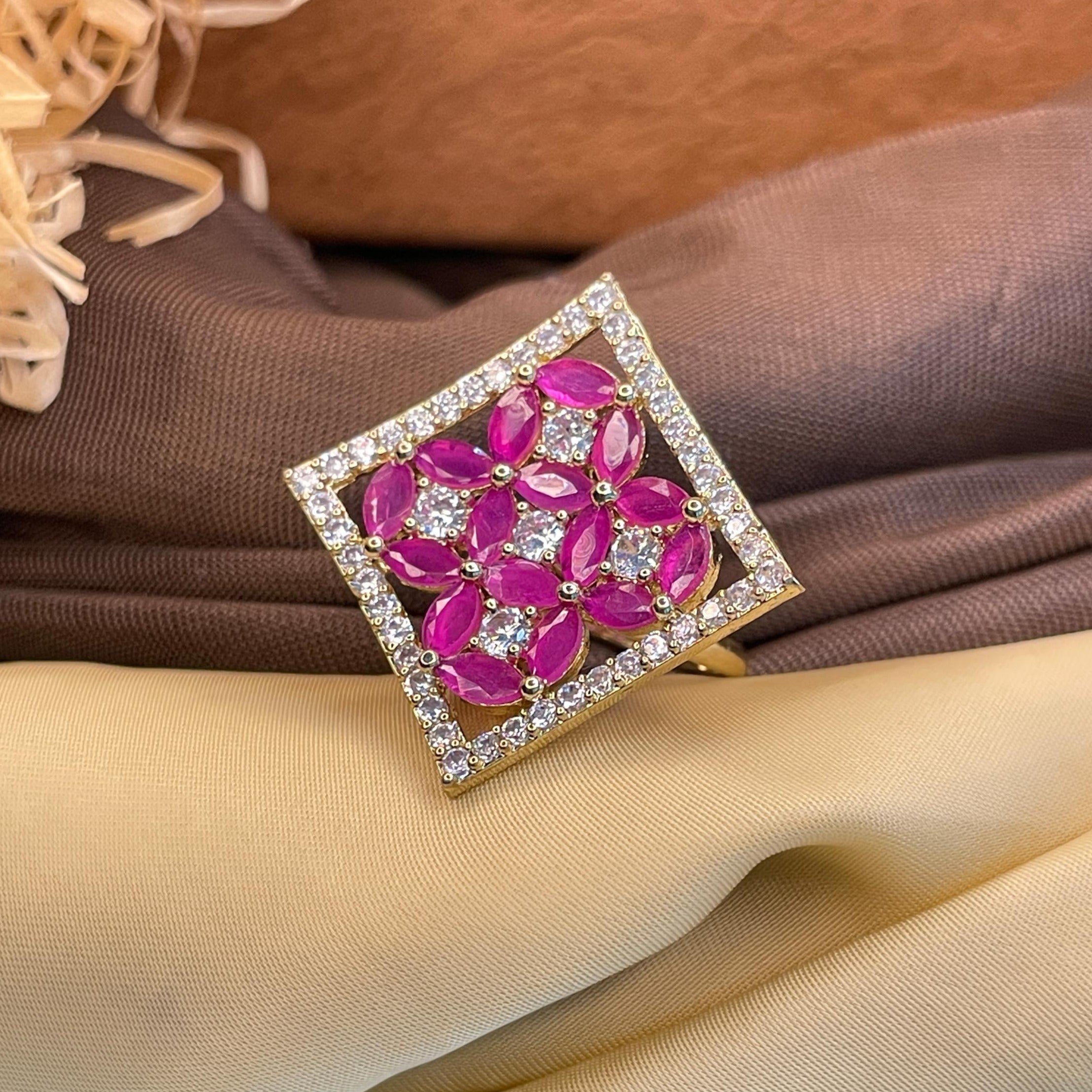 Lovely Square Diamond Ring