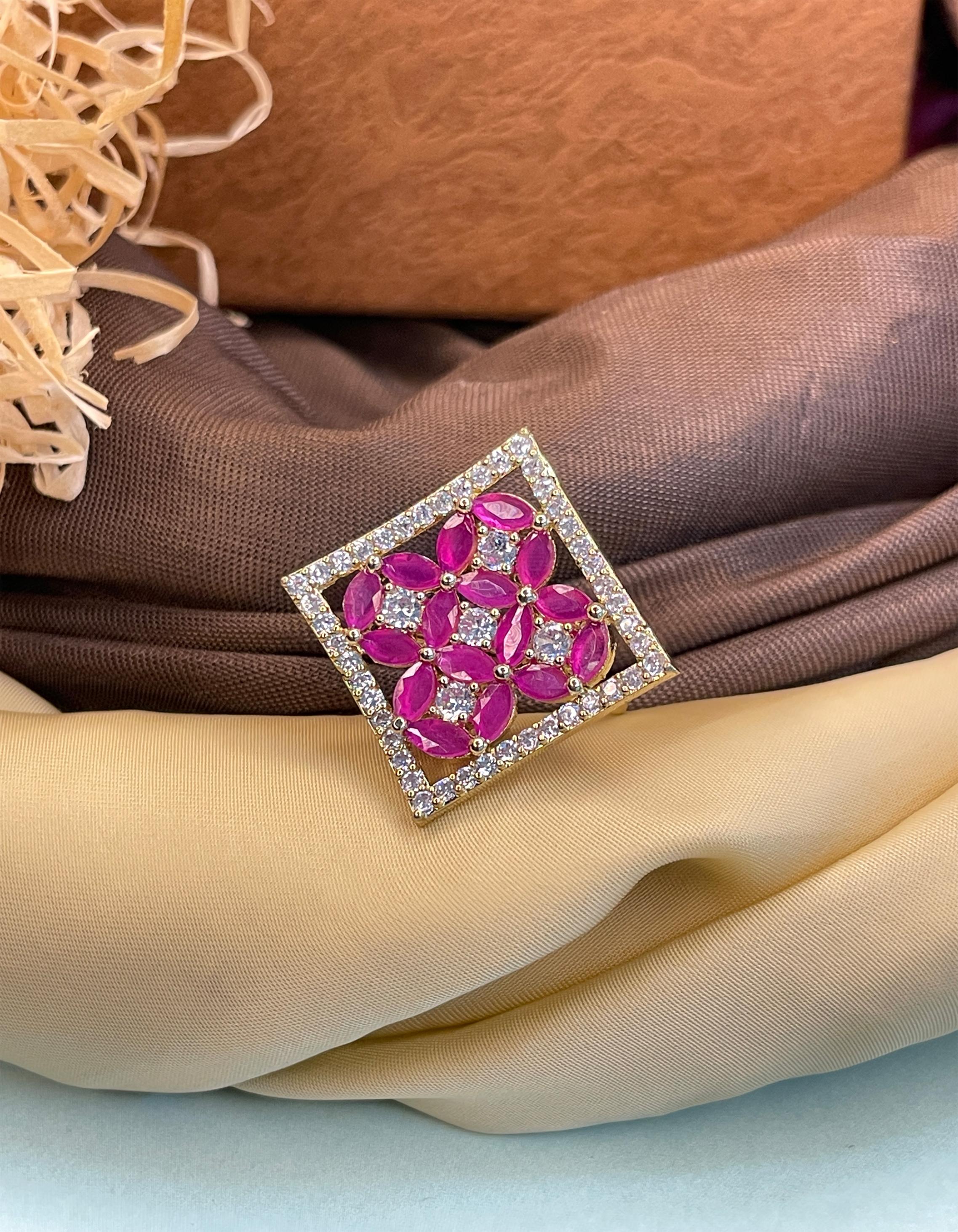 Lovely Square Diamond Ring