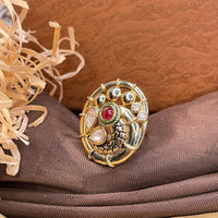 Thumbnail for Antique Round Shape Golden Ring - Abdesignsjewellery