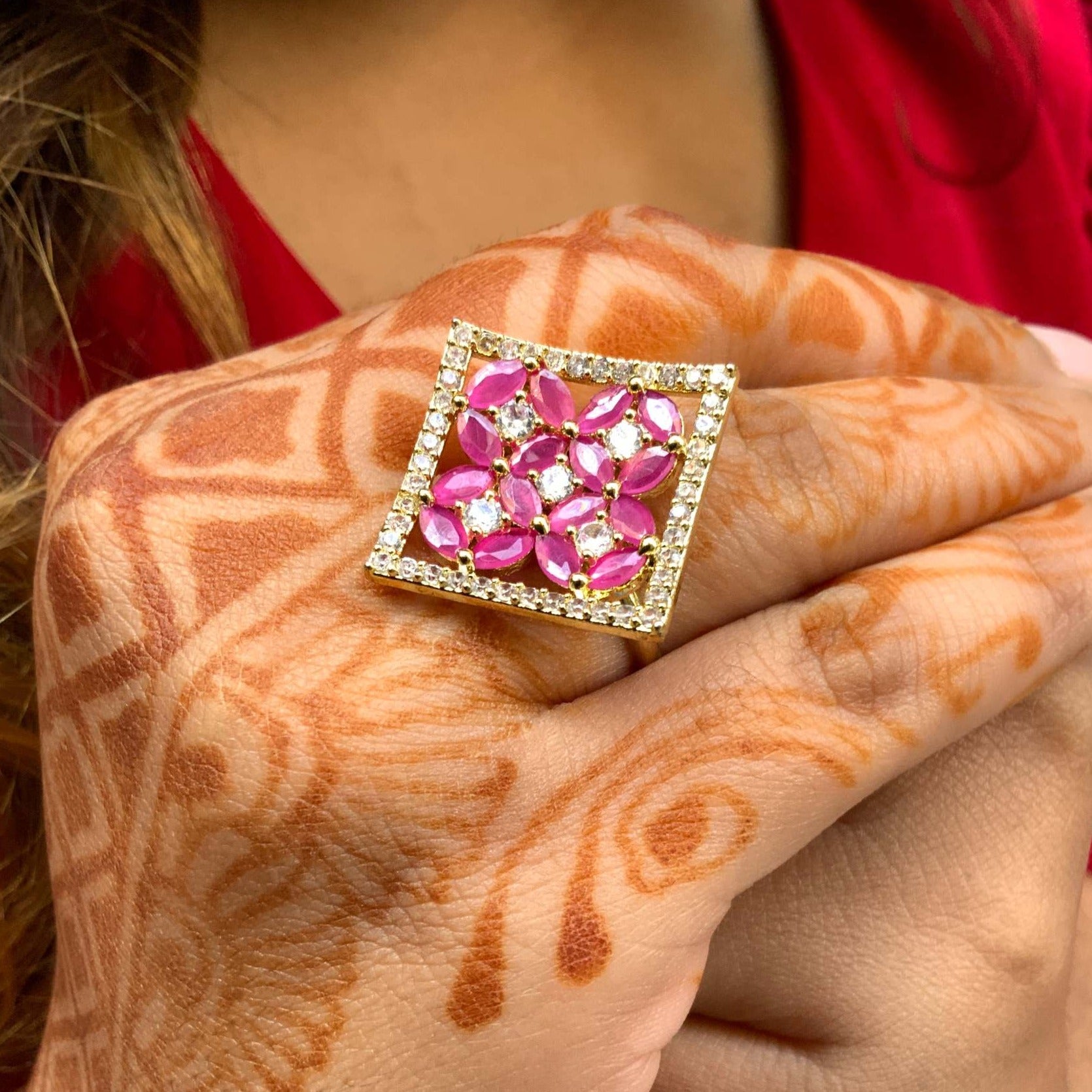 Lovely Square Diamond Ring