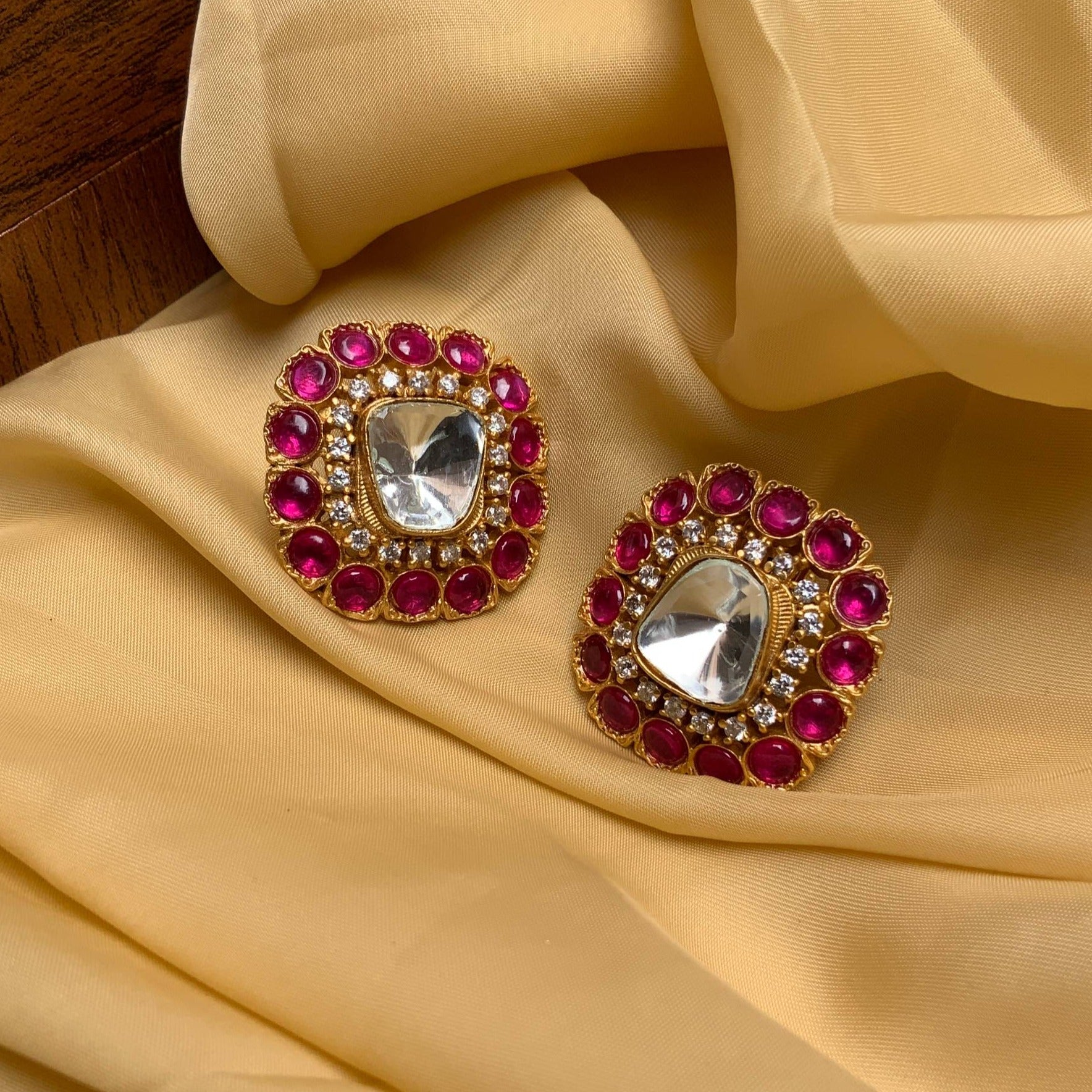 Beautiful Real Kemp Stone Earrings - Abdesignsjewellery