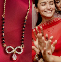 Thumbnail for Alia Bhatt Wedding Inspired Infinity Mangalsutra - Abdesignsjewellery