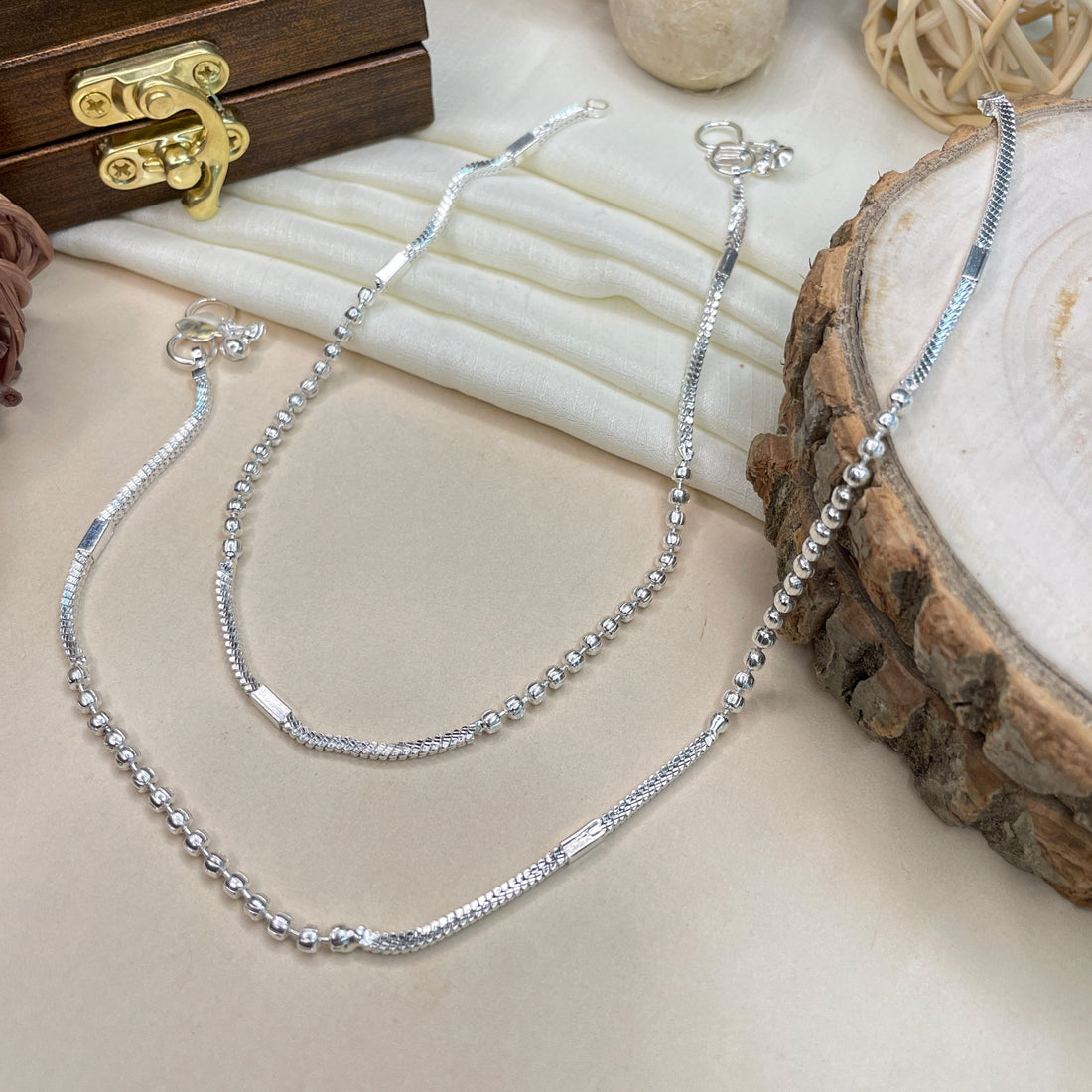 Beautiful Silver Plated Anklet - Abdesignsjewellery