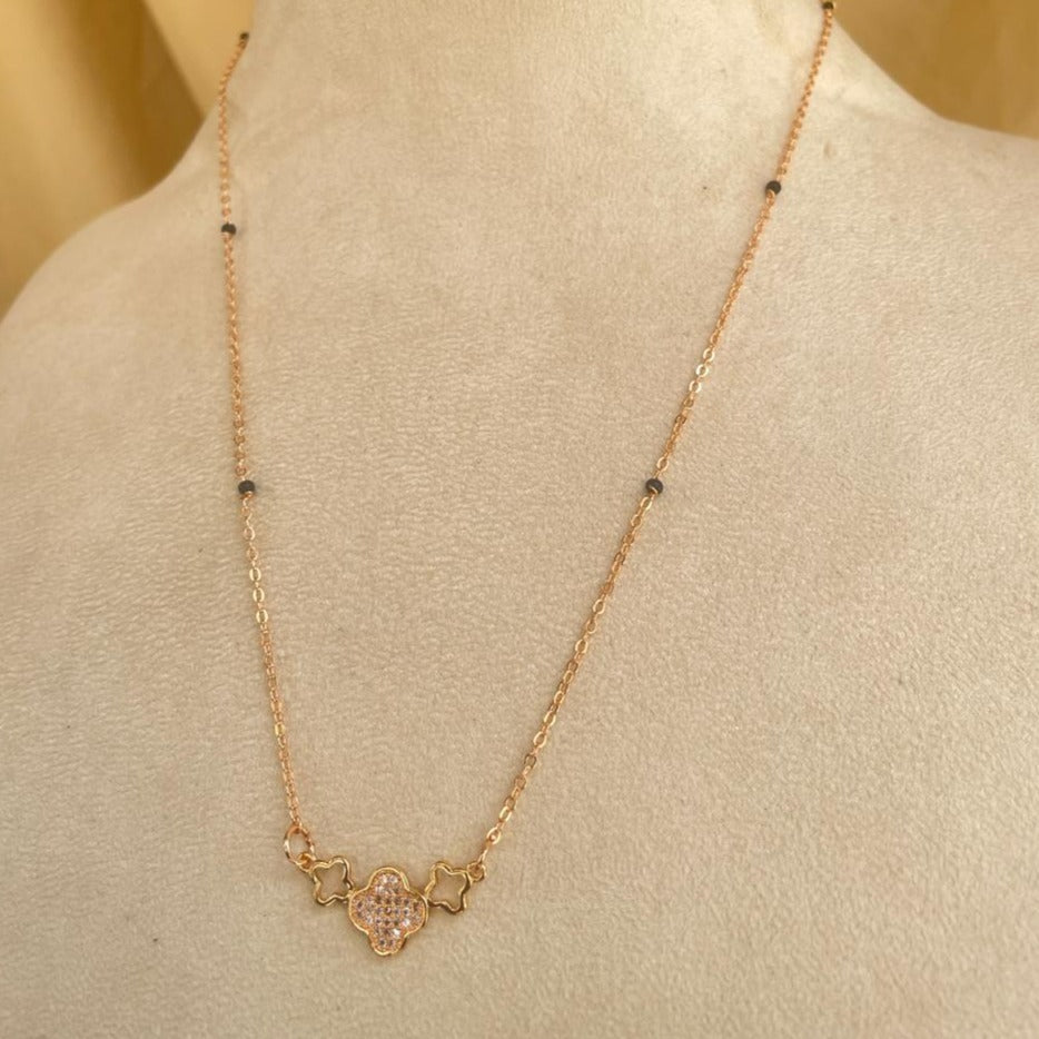 Rose Gold American Diamond Mangalsutra