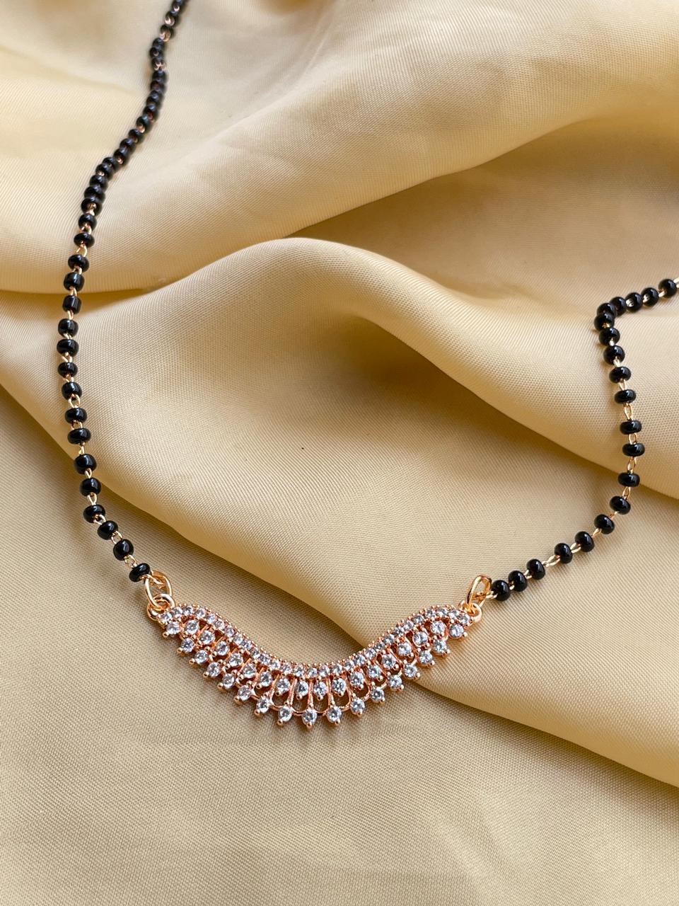 Exquisite Rose Gold Mangalsutra - Abdesignsjewellery