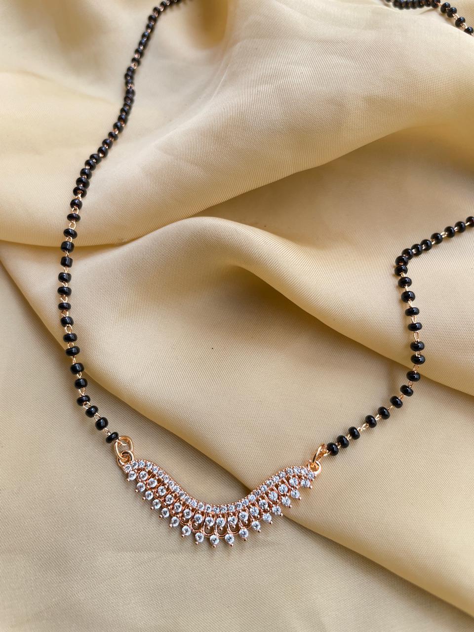 Exquisite Rose Gold Mangalsutra - Abdesignsjewellery