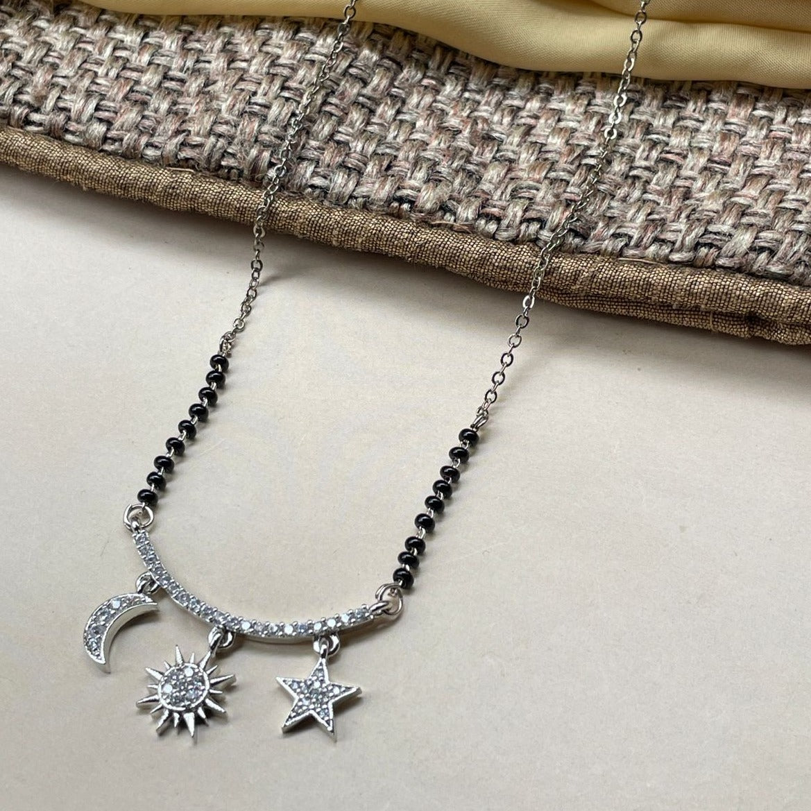 Tejasswi Prakash Inspired From Naagin-6 Gold Solaris Hanging Charm Mangalsutra - Abdesignsjewellery