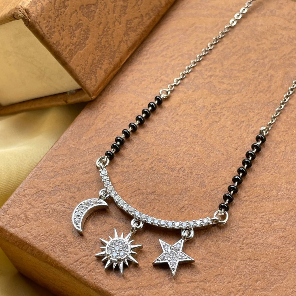 Tejasswi Prakash Inspired From Naagin-6 Gold Solaris Hanging Charm Mangalsutra - Abdesignsjewellery