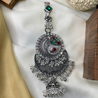 Thumbnail for Designer Silver Peacock Juda pin - Abdesignsjewellery