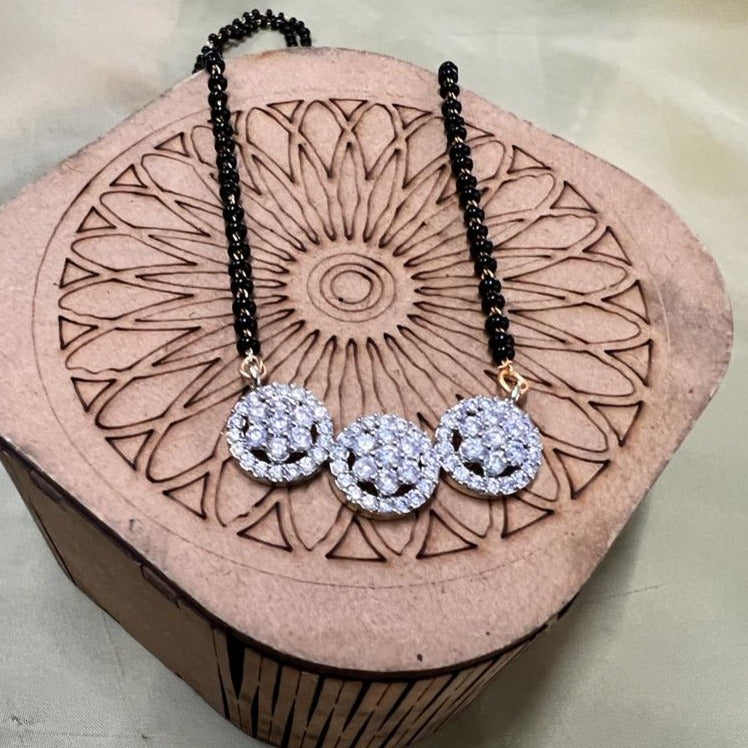 american diamond mangalsutra