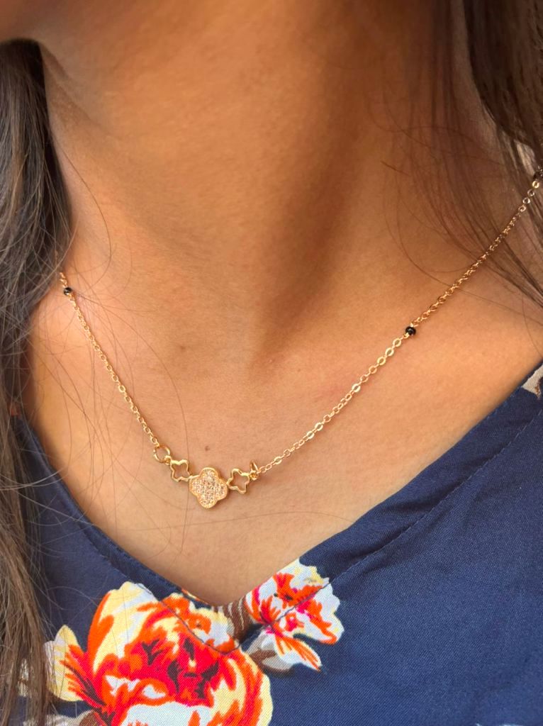 Rose Gold American Diamond Mangalsutra