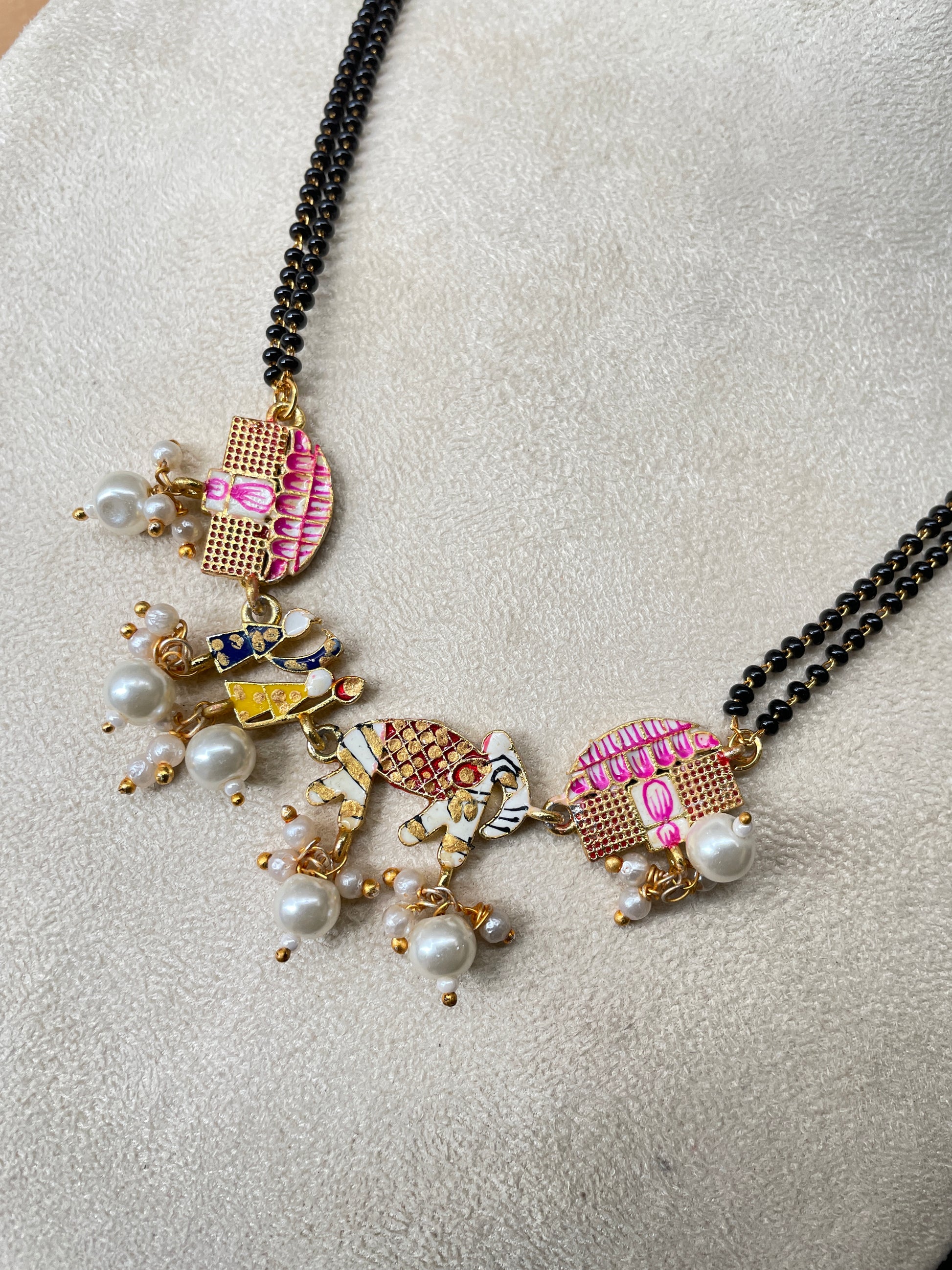 Handpaint Bridal Doli Wedding Mangalsutra - Abdesignsjewellery