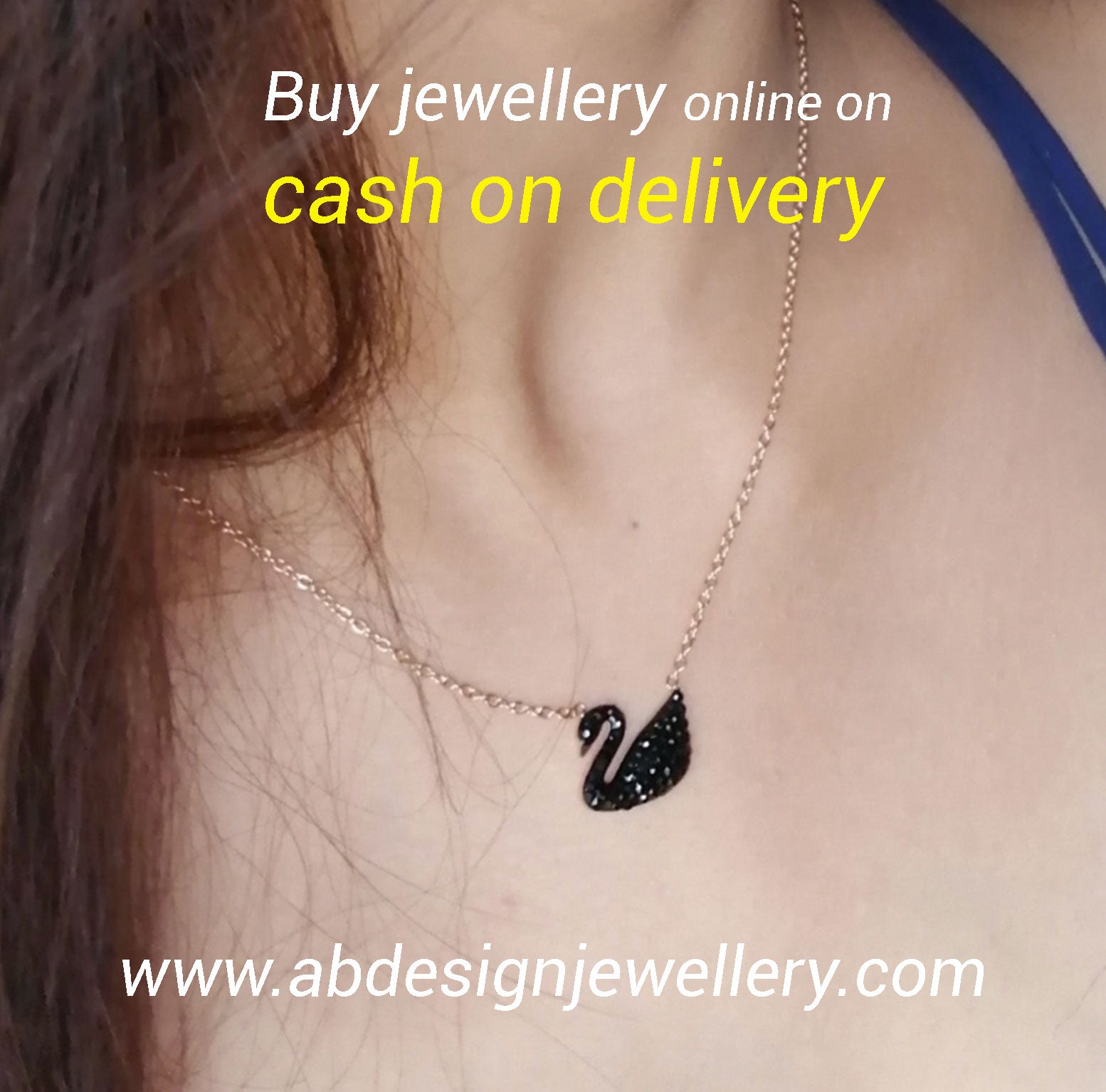 Buy Iconic Black Swan Duck Chain Necklace on Cash on delivery