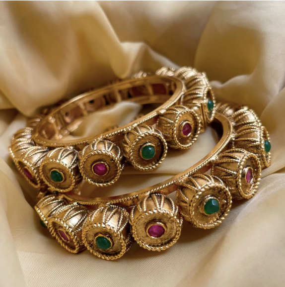 Traditional Temple Jewellery Gold Bangles 2022