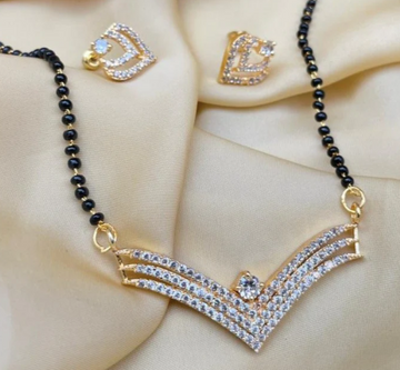 Minimal Black beads Mangalsutra Pendant | Abdesigns