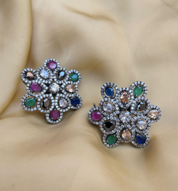 Mushroom Victorian Earrings - Gold/golden/brass/silver/black