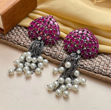 Stunning Jhumkas Earrings With Pearl Drops From Abdesigns 