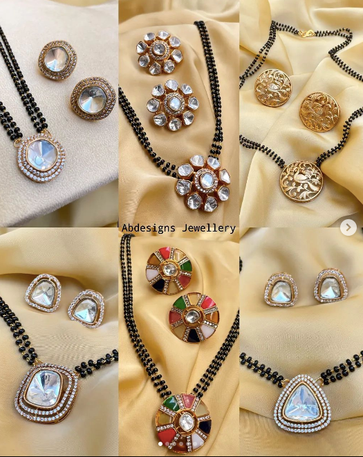 The Largest collection of Diamond Mangalsutras Buy online - Buy Fashion jewellery at Abdesigns