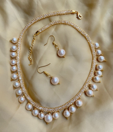 Ivory 10mm Acrylic Pearl Necklace for Women