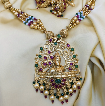 Gold-Plated Temple Necklace Jewellery | Abdesigns