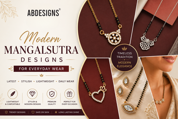 Modern mangalsutra designs for everyday wear featuring stylish, lightweight and elegant mangalsutra jewellery by ABDesign Jewellery.