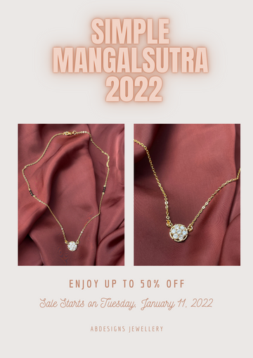 Simple Diamond Gold Mangalsutra 2022 on 50% off