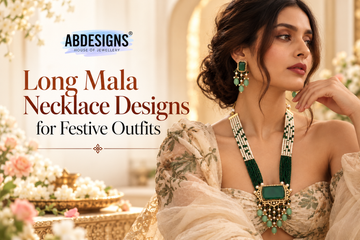 Long Mala Necklace Designs for Festive Outfits