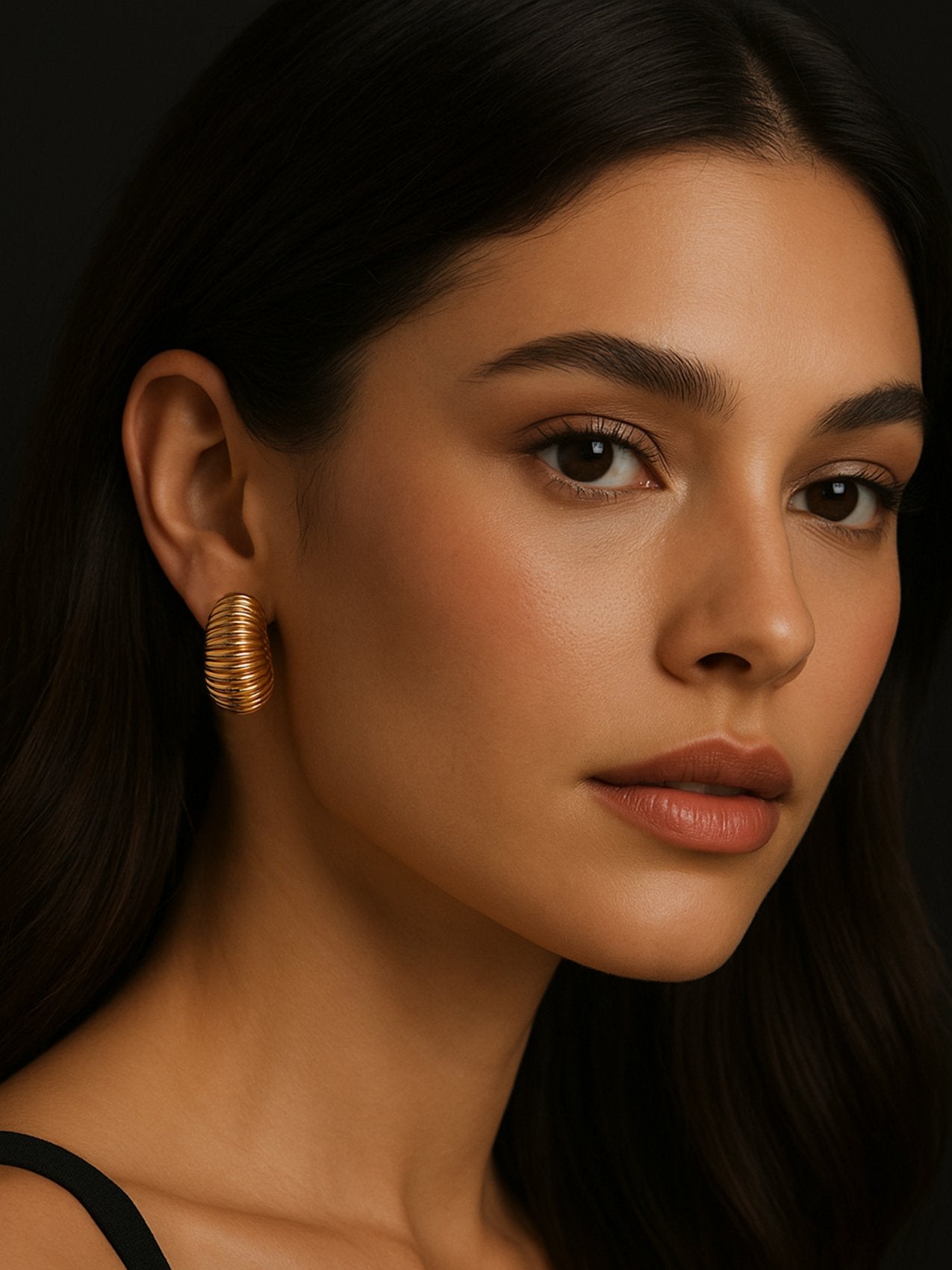 Abdesigns Western Gold Plated Studs Earring