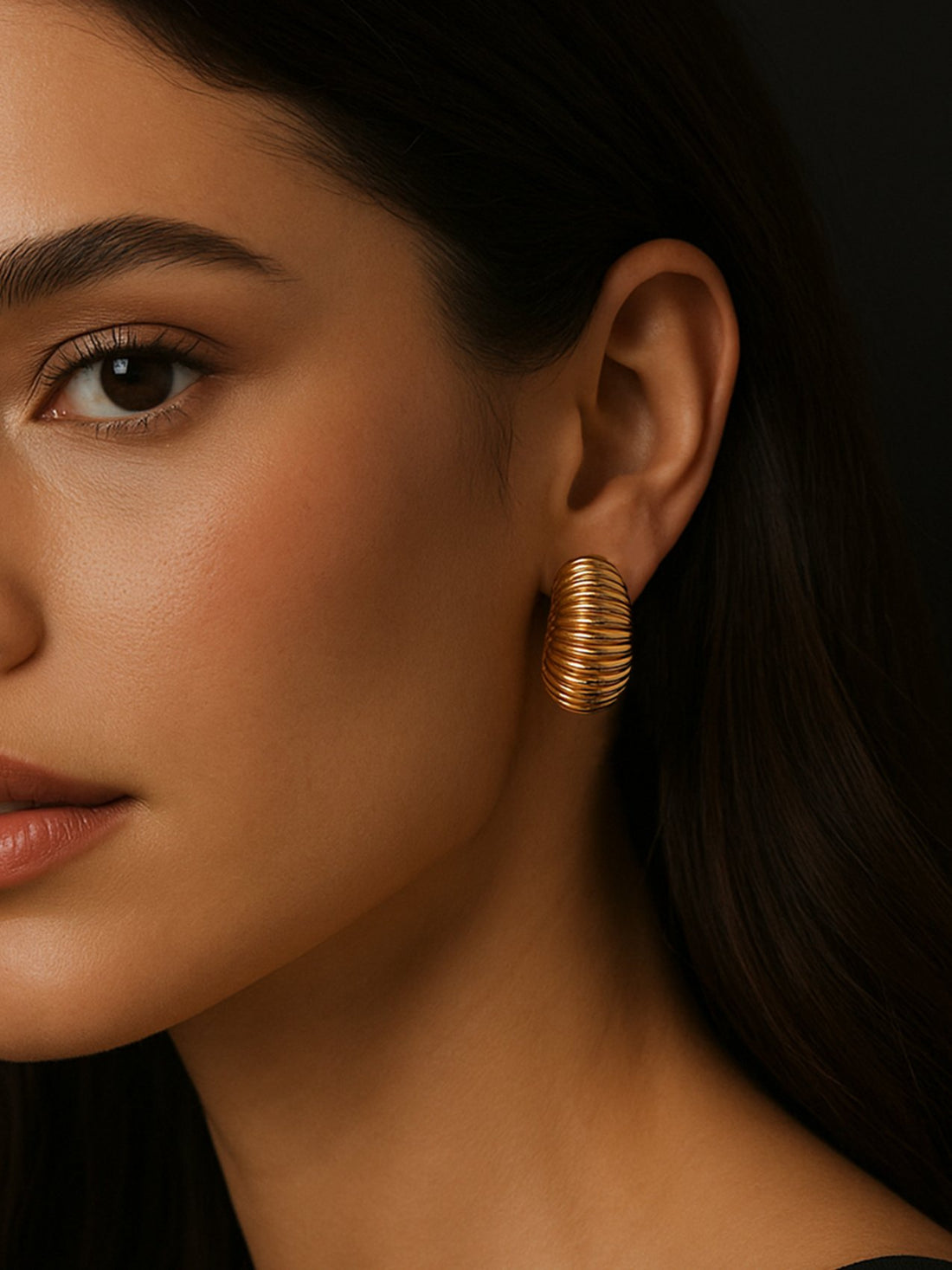 Abdesigns Western Gold Plated Studs Earring