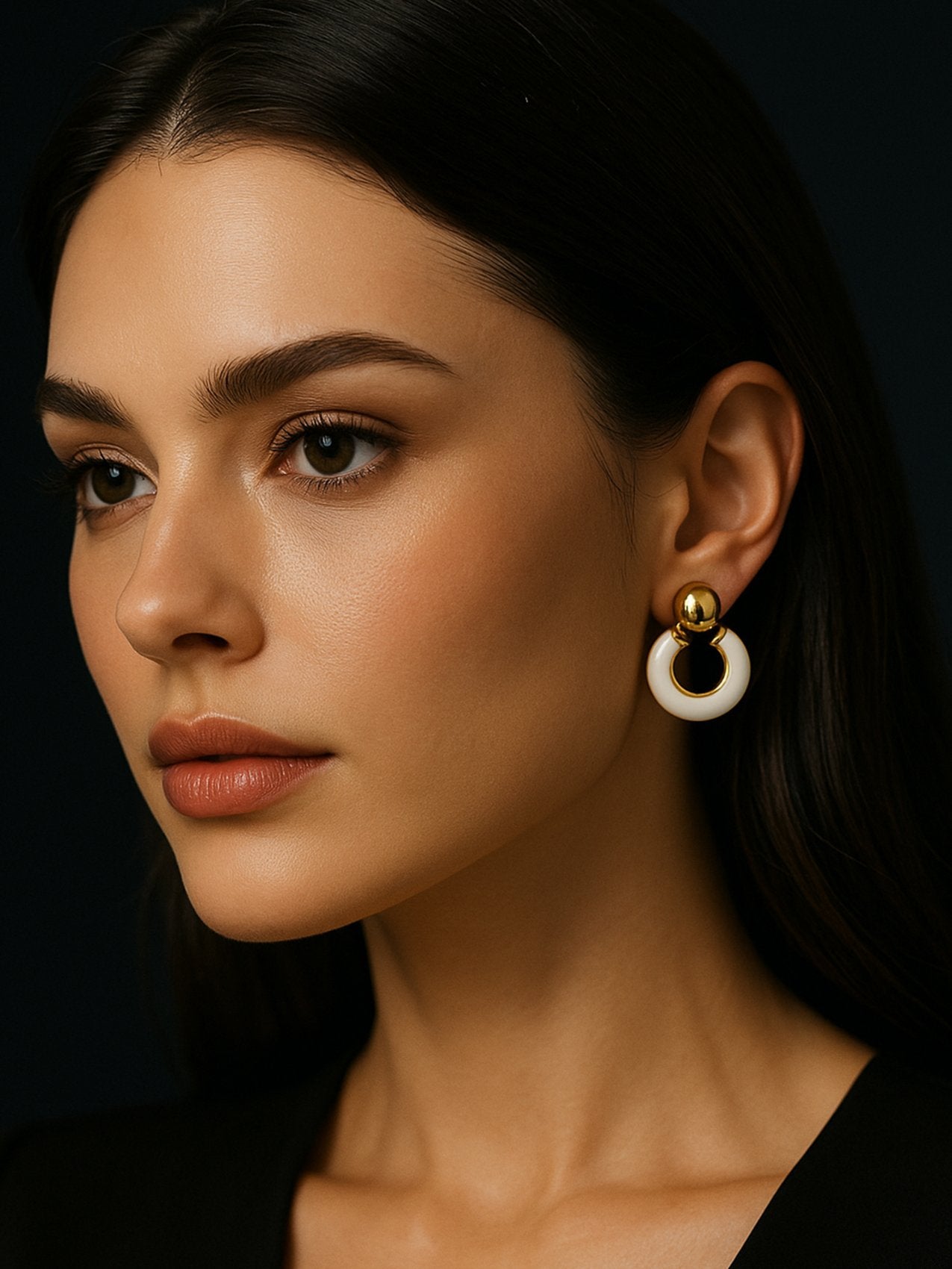 Abdesigns Trendy Gold Plated Western Hoop Earring